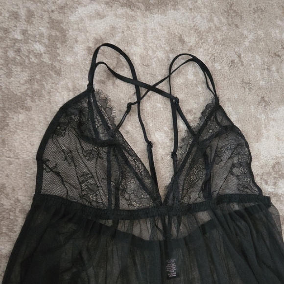 Victoria's Secret Black Mesh Lingerie Size XL - Picture 3 of 6